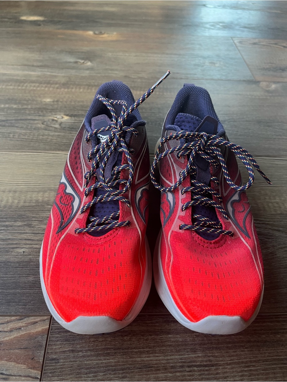 Women's Red and Navy Lightweight Running Sneakers